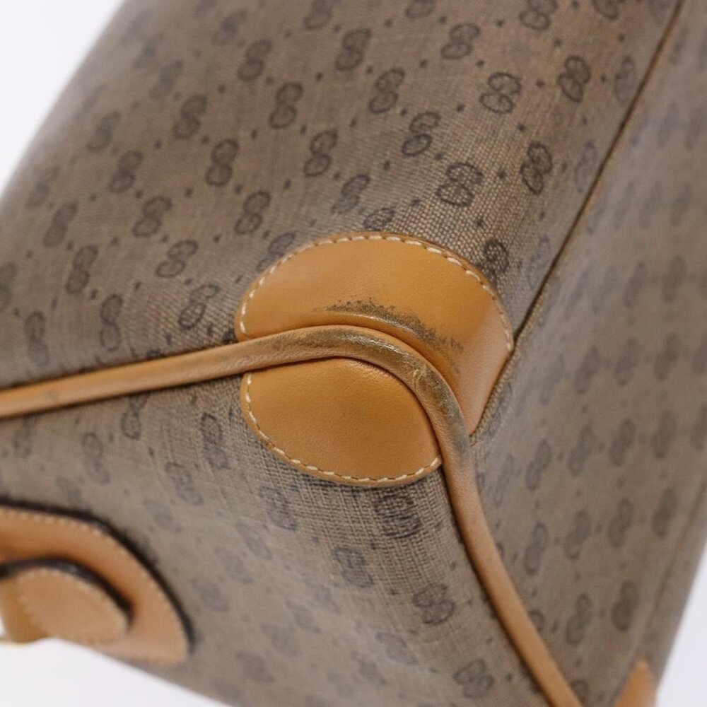 Authentic GUCCI Micro GG Supreme Shoulder Bag PVC Beige Gold - Picture 8 of 16